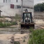 Continúan los trabajos de limpieza del canal en Anáhuac para prevenir inundaciones
